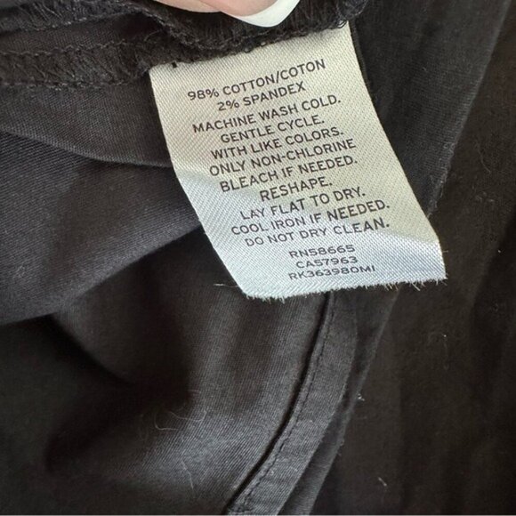 14th & Union Black Slit Sleeve Bow Blouse XL NWT Elegant Office Chic - Picture 7 of 9